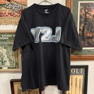 Vintage 1999 RARE Chris Jericho 90s Y2J WWF Black Mens Shirt Size XL WWE AEW USA